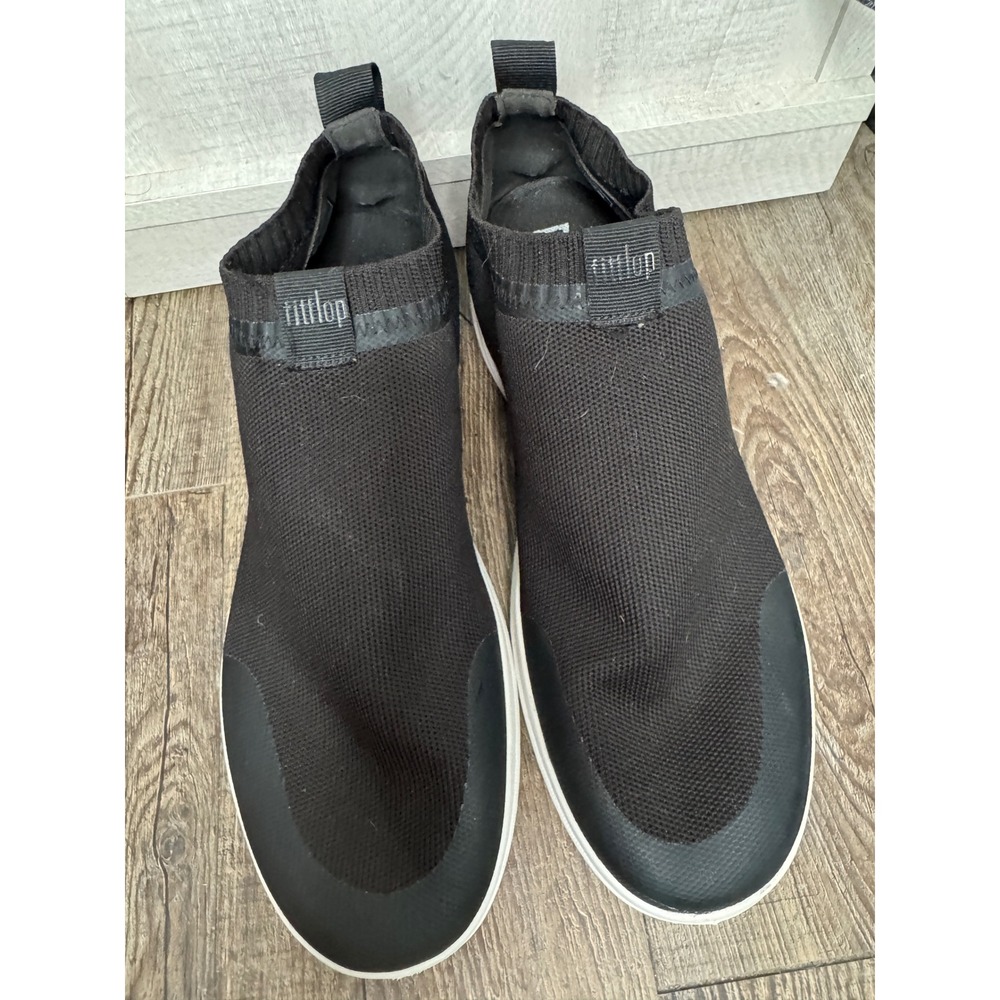 FitFlop Uberknit Mens Black Slip On Sneakers Shoes Size 12